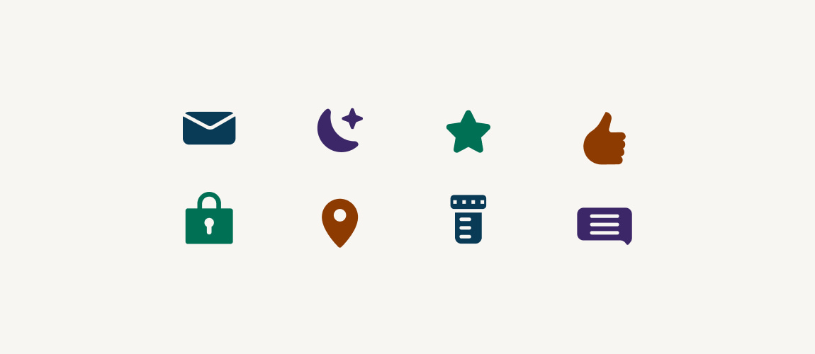 Icons design for mental health website
