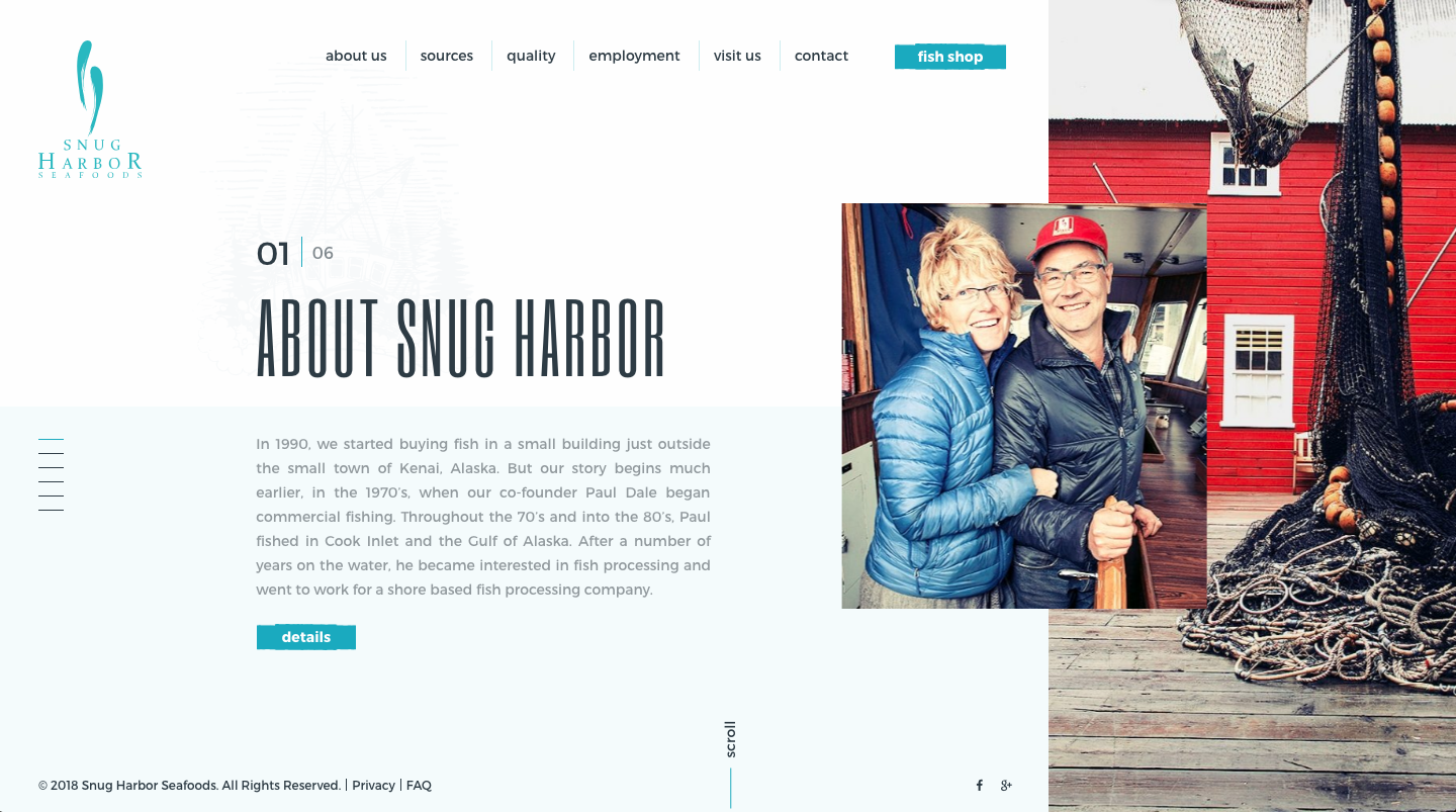 Snug Harbor Home Page Design and Development