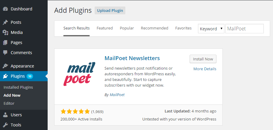 MailPoet  Newsletters Plugin for WordPress
