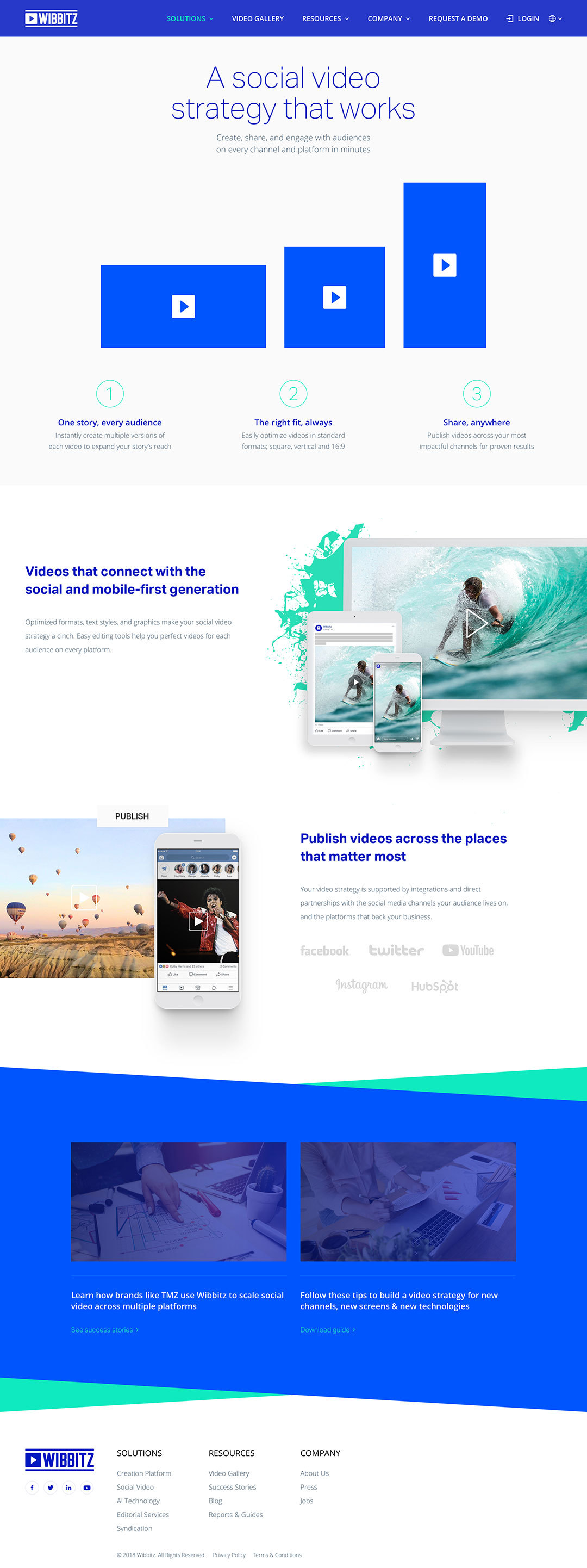 Wibbitz: Easy Online Video Creation & Editing on Land-book - get inspired  by landing design and more