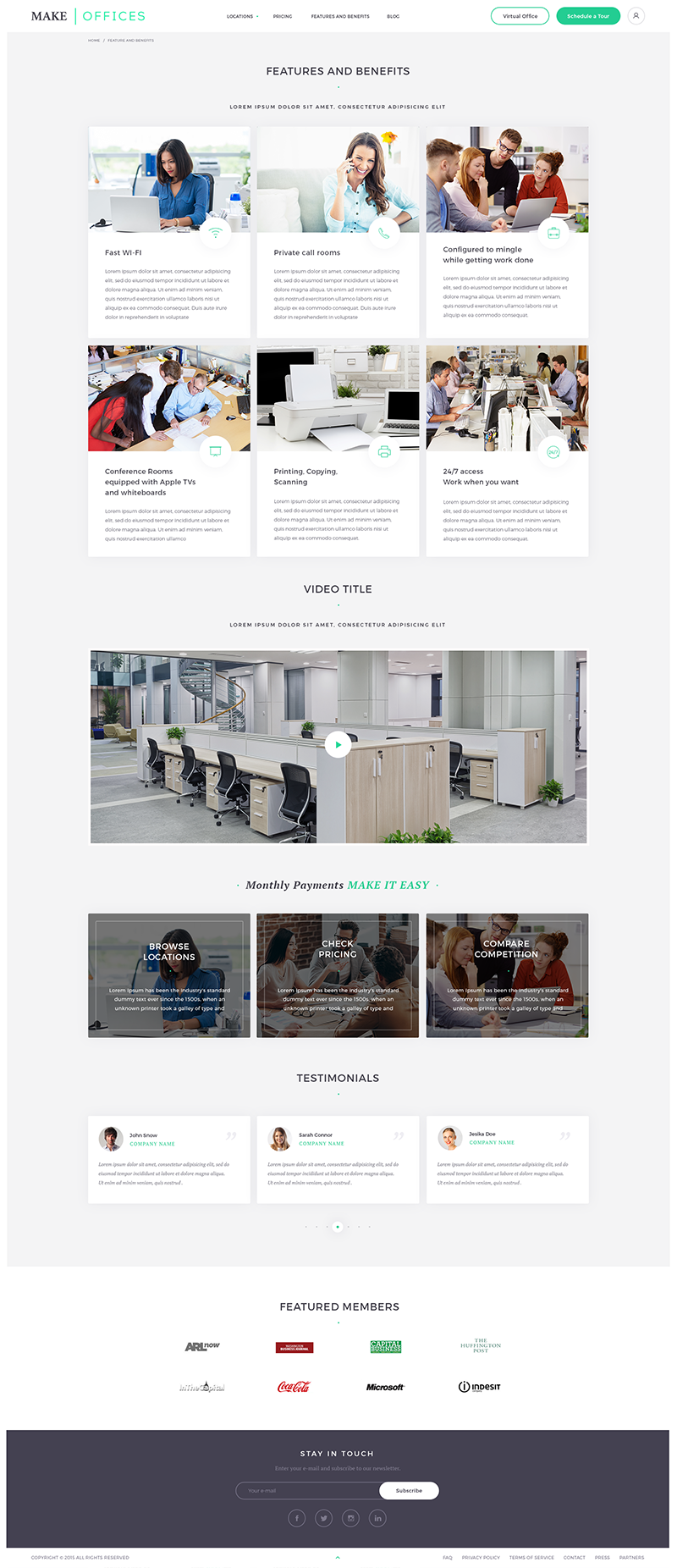 Make Offices's Inner Pages Design and Development