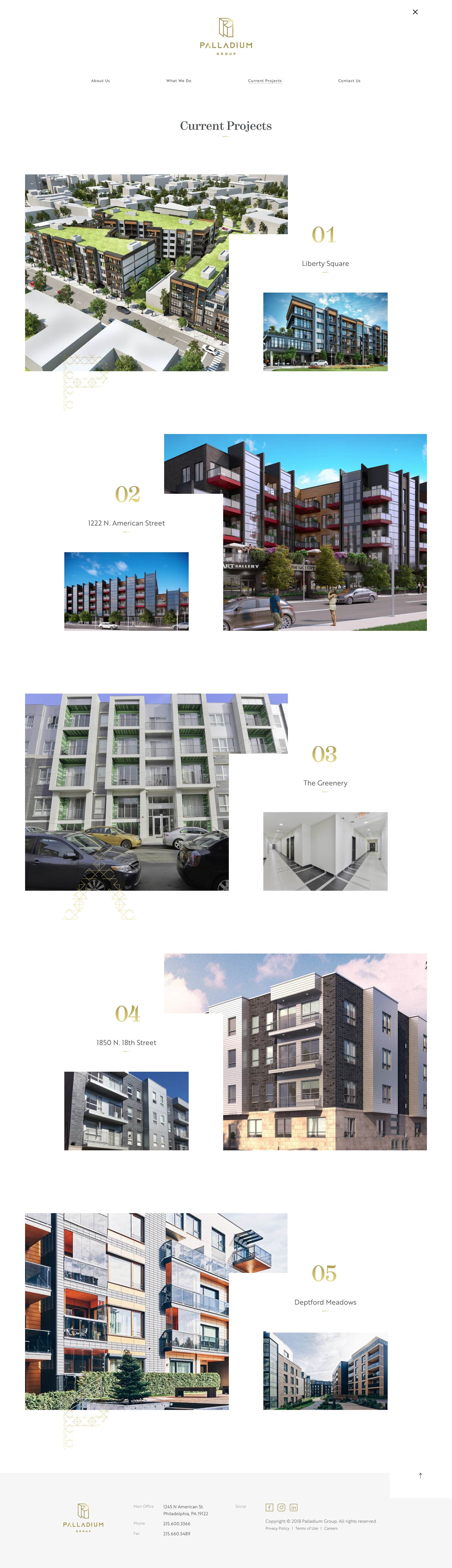 Palladium Group's Inner Pages Design and Development