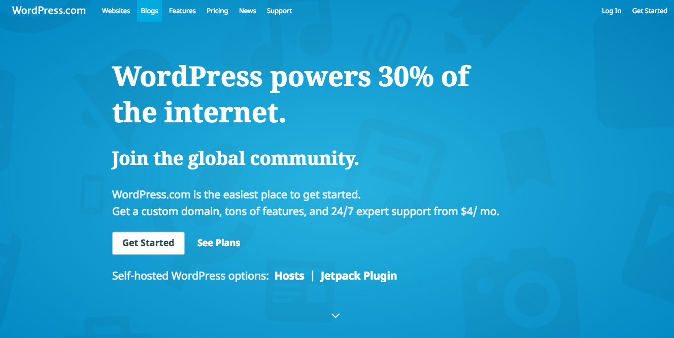 30% of the websites in the world are powered by WordPress