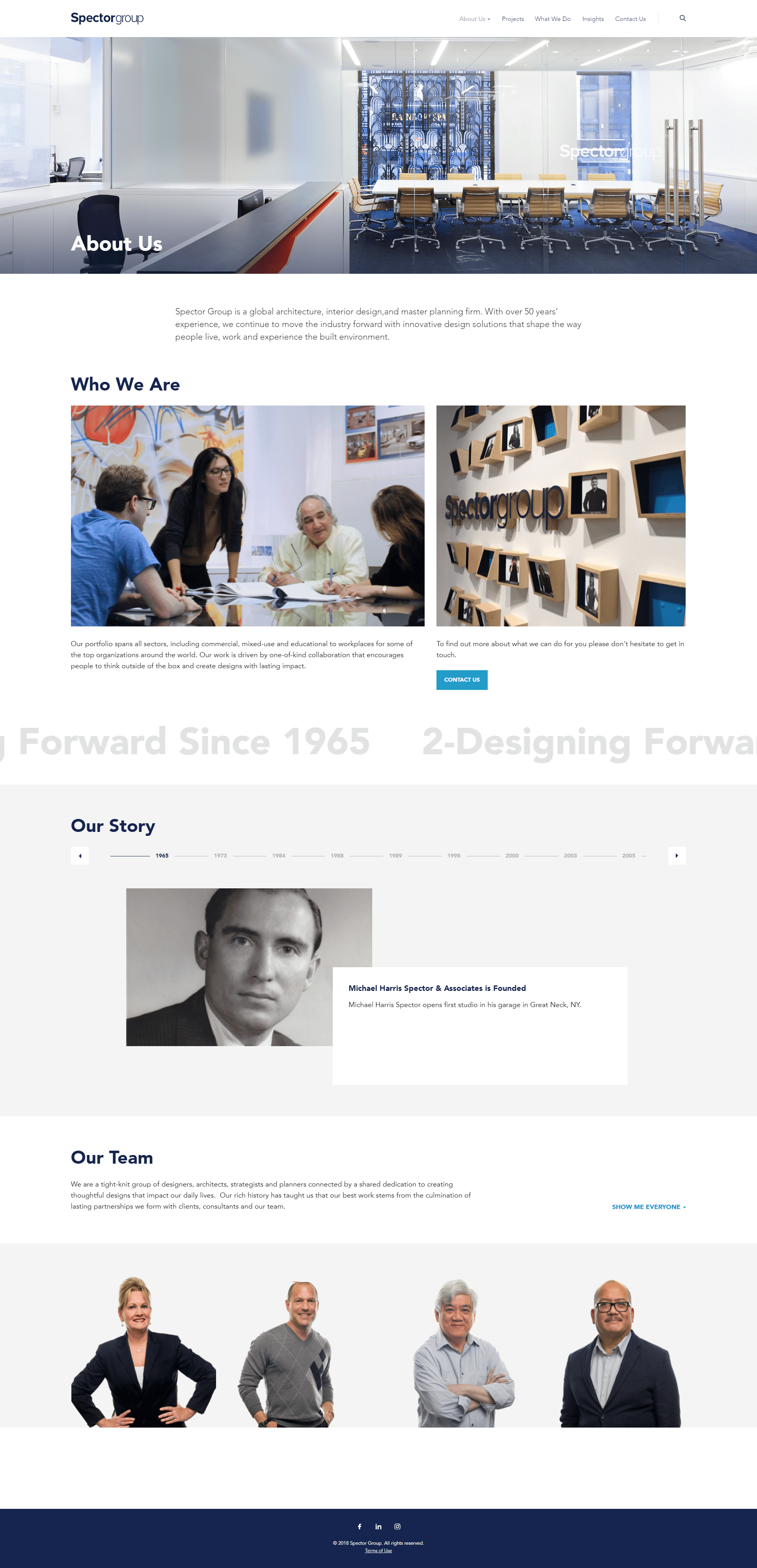 Spector Group Home Page Design & Development