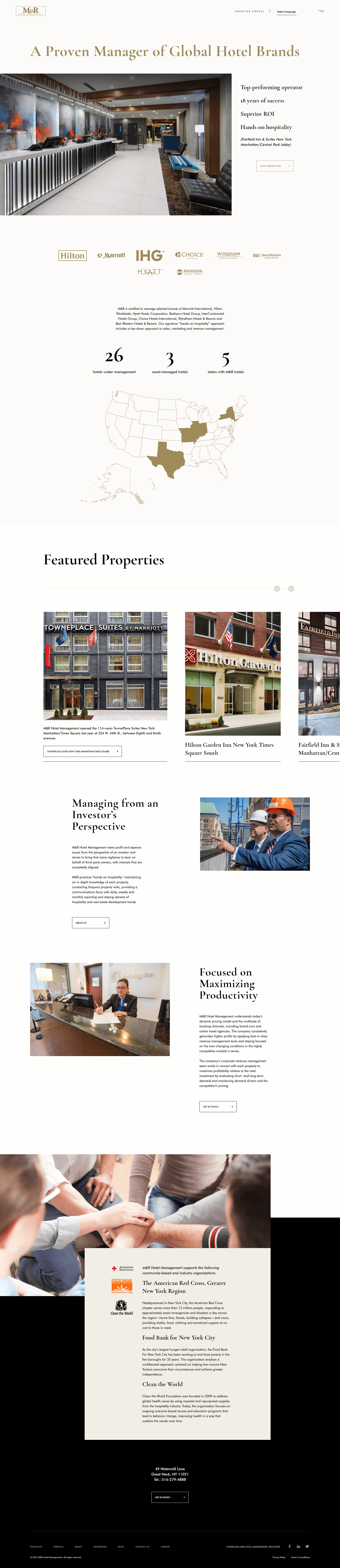 M&R Hotel Management Home Page Design & Development