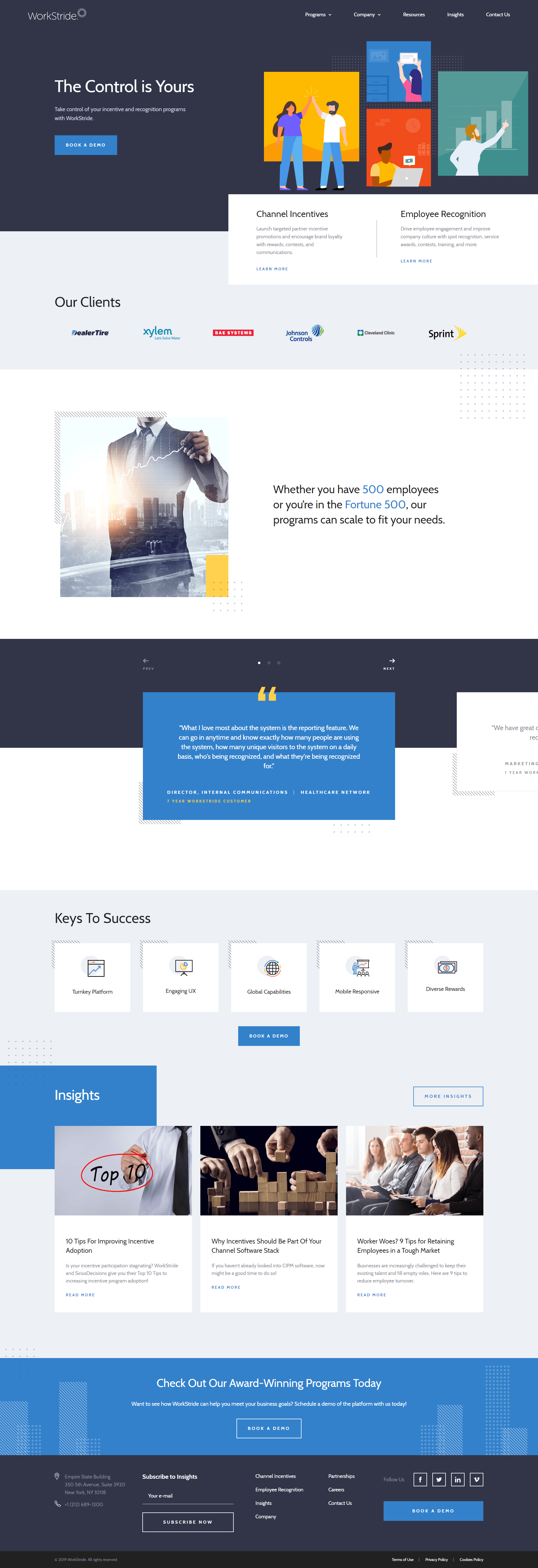 WorkStride's Home Page Design & Development