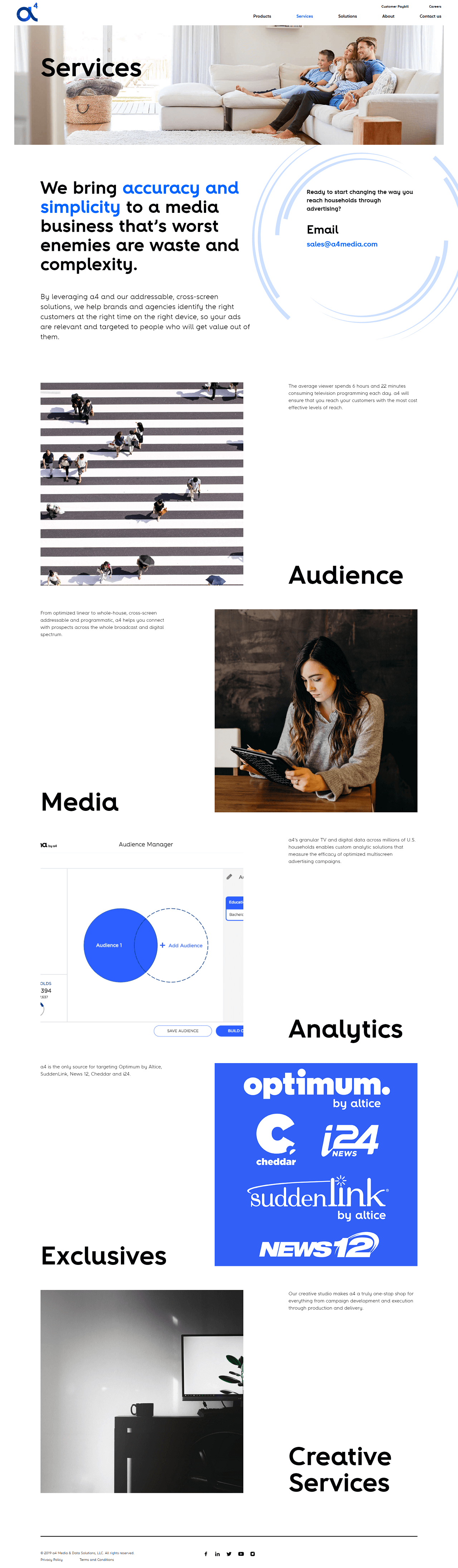 a4 Media Inner Pages Design