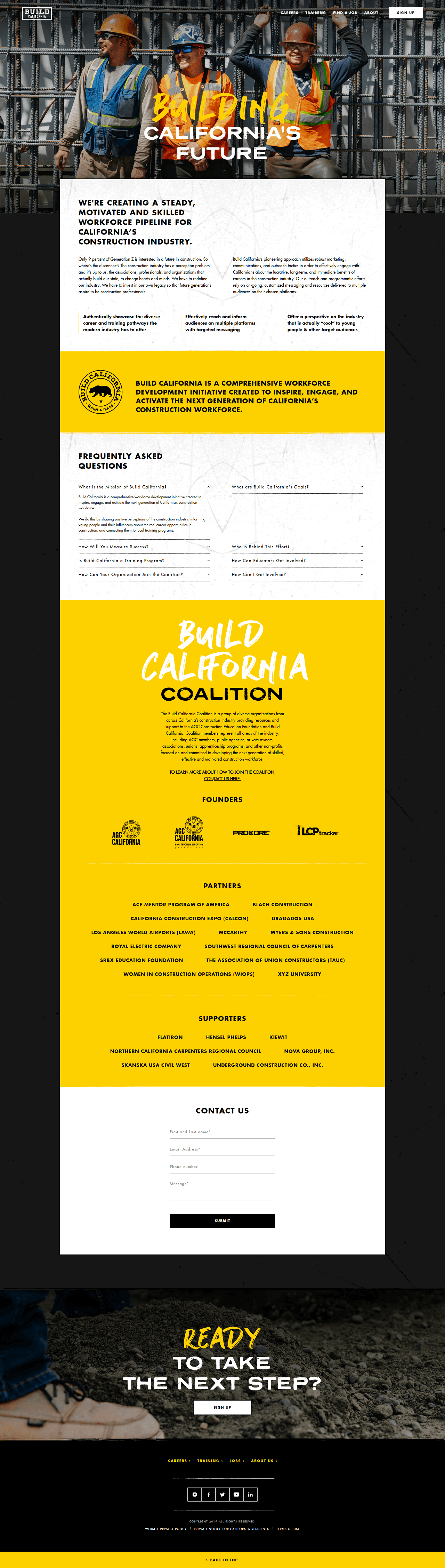 Build California site about us page