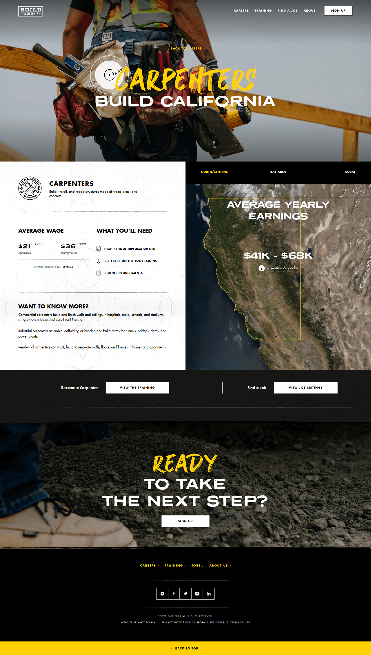 Build California site inner page