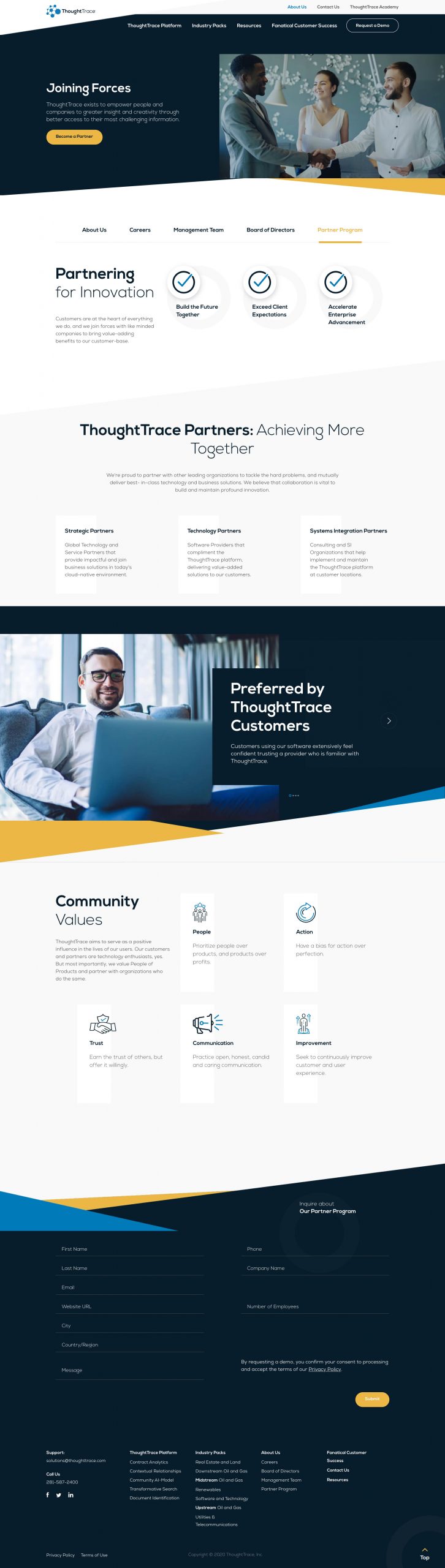 ThoughtTrace Inner Page Design and Development
